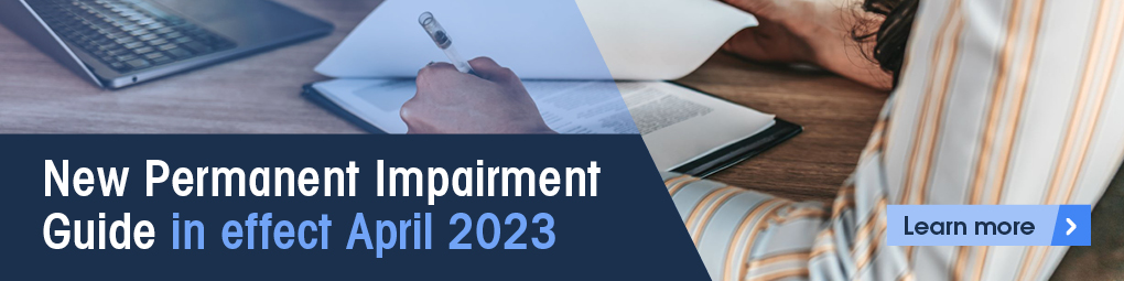 New Permanent Impairment Guide – to be in effect from 1 April 2023